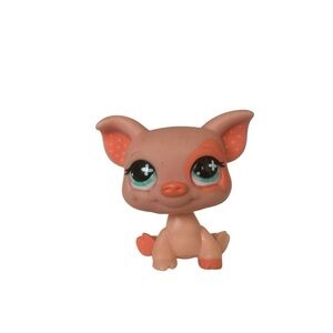Littlest Pet Shop Pink Pig #662 Blue Eyes Polka Dot Ears